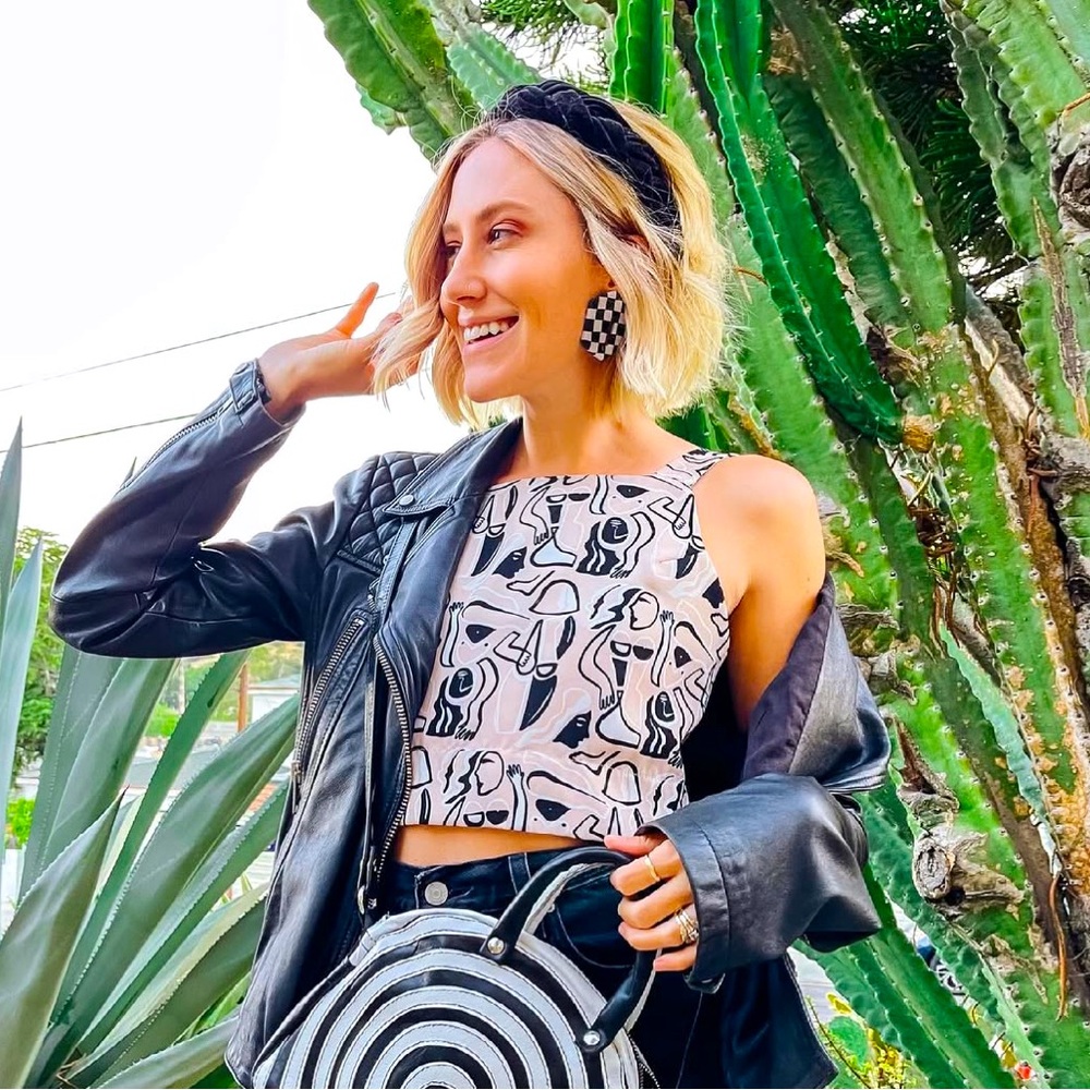 Dazey LA Abstract Crop Tank